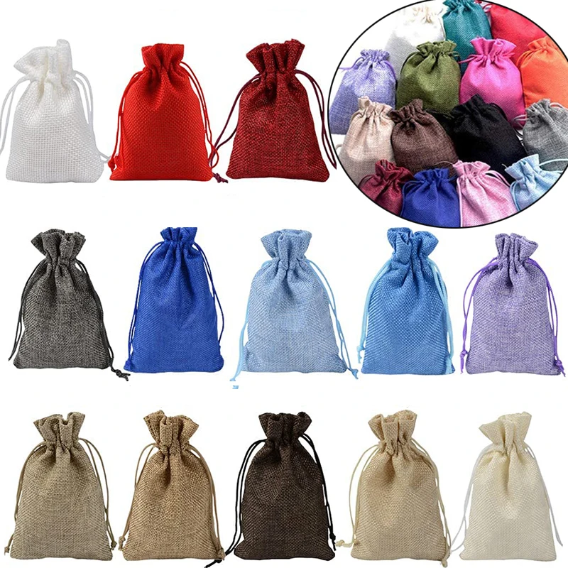 Jute Bag Packaging - 10/5 pezzi di iuta con coulisse