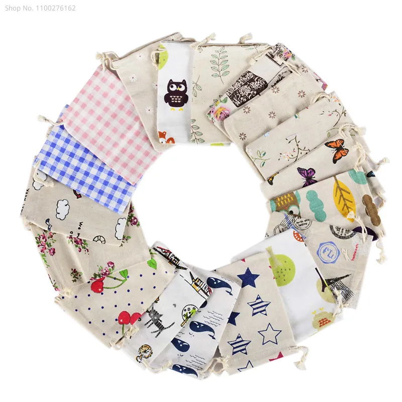 Jute Bag Packaging - 100 pezzi piccolo sacchetto di stoffa
