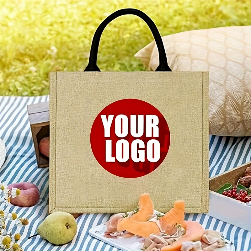 Jute Bag Packaging - Borsa Tote in Juta Personalizzata Grande,