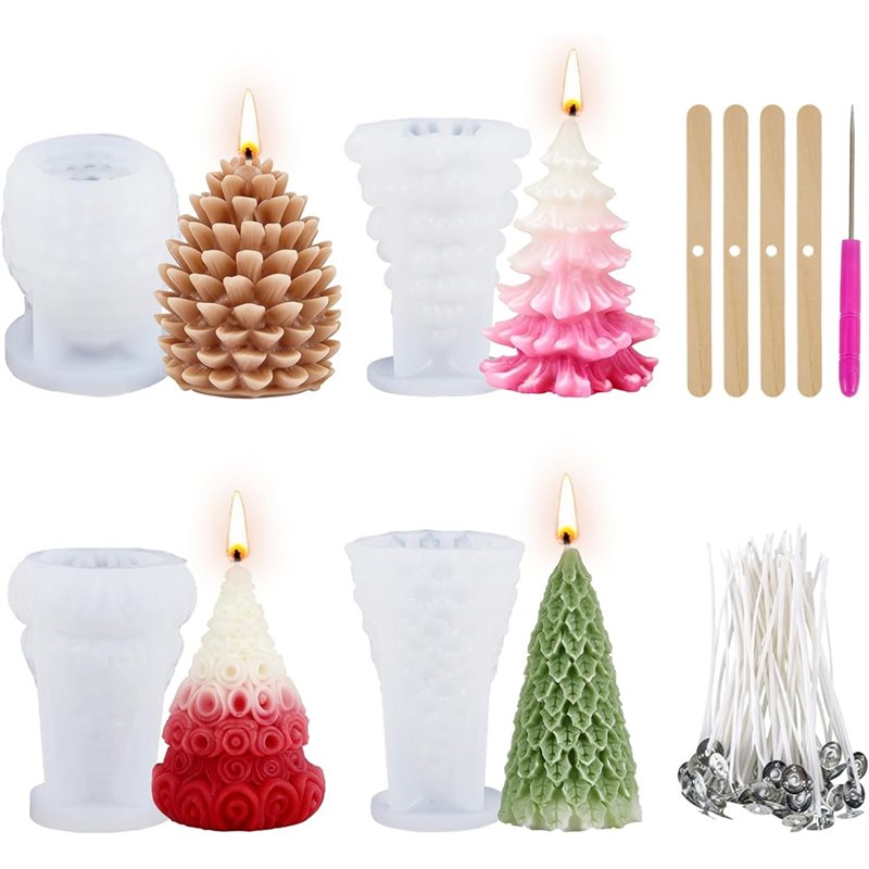 Xmas Candle Making - Stampi in silicone natalizio Stampo in