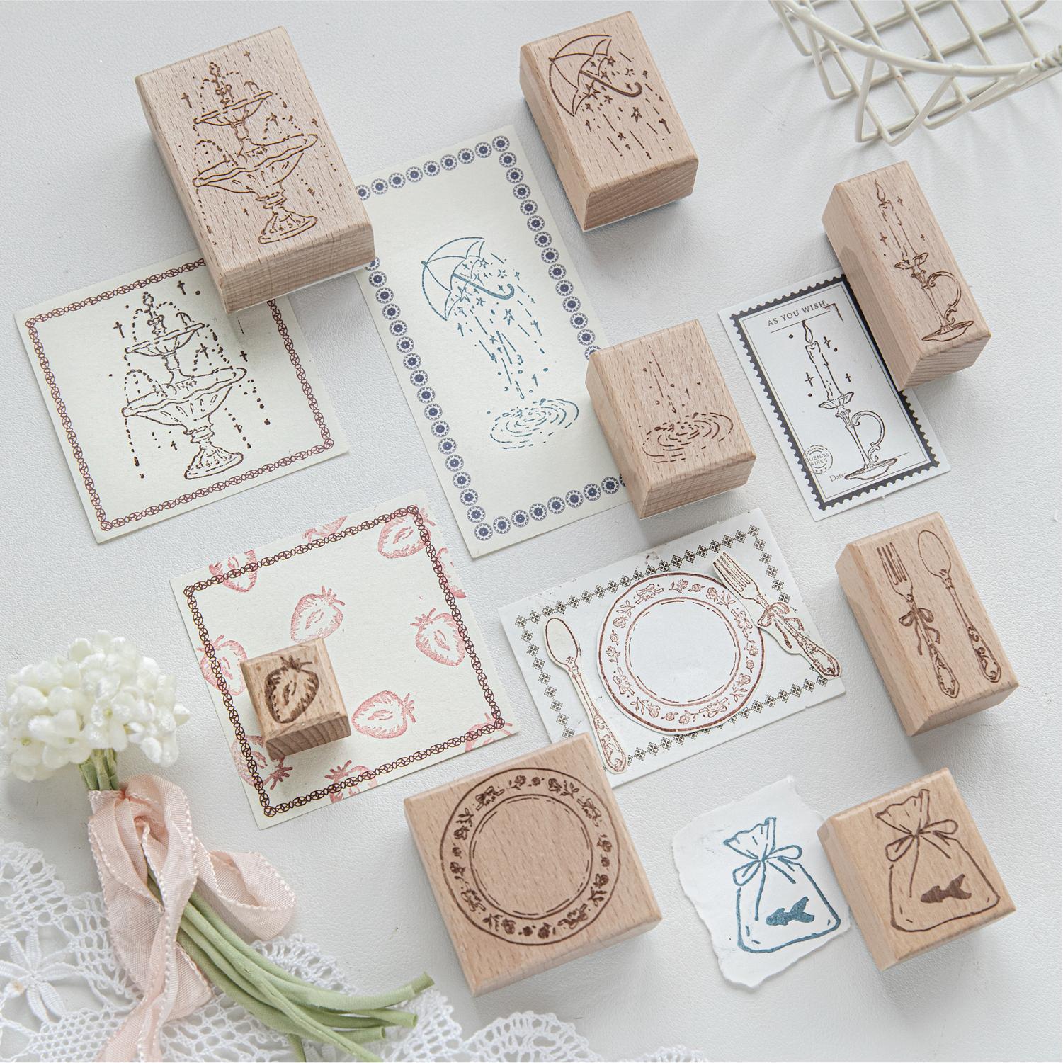 Candle Making At Home - Timbro in legno con design a