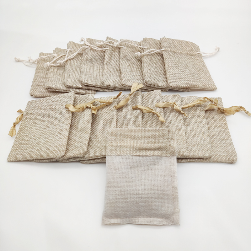 Jute Bag Packaging - 50 pezzi sacchetti regalo di iuta