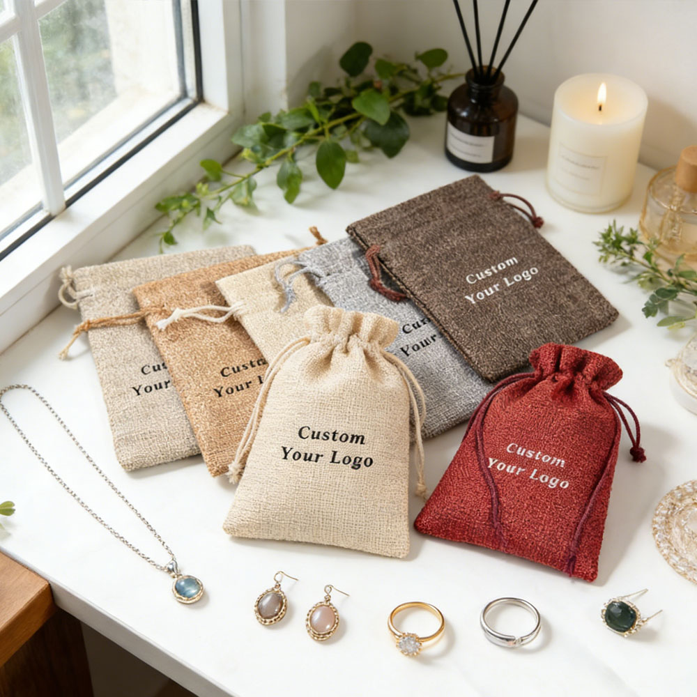 Jute Bag Packaging - Sacchetto regalo in tela con logo