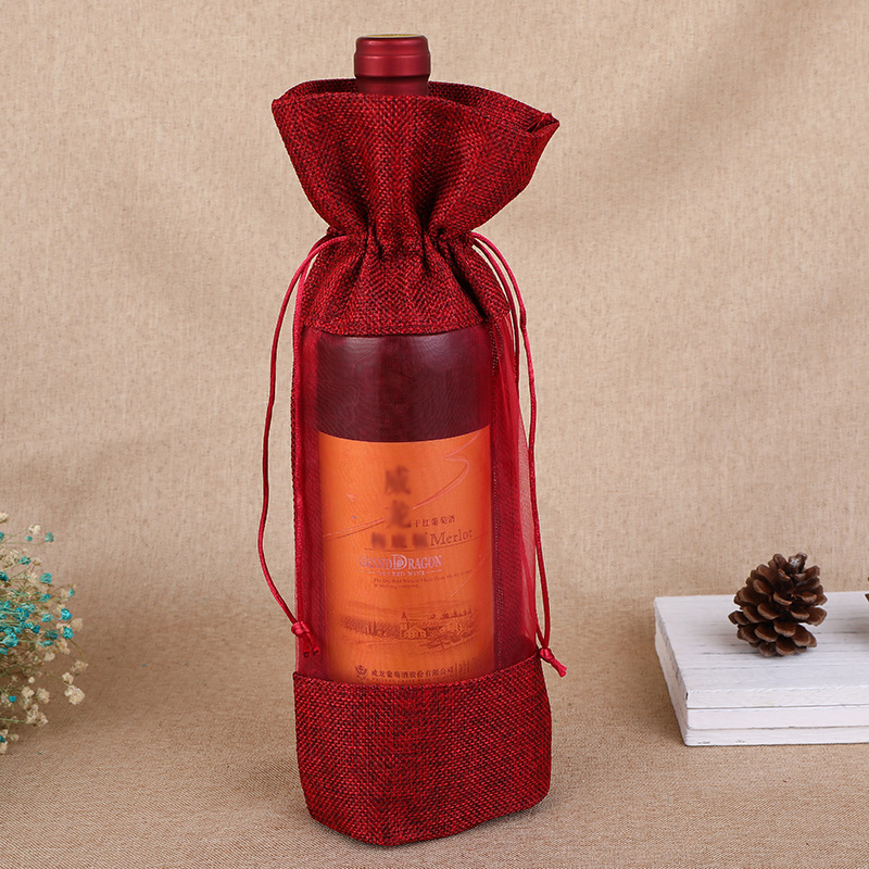 1 pz imitazione juta bottiglia - Jute Bag Packaging recensione e prezzo