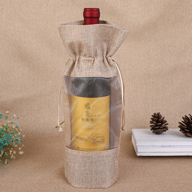 1 pz imitazione juta bottiglia - Jute Bag Packaging recensione e prezzo