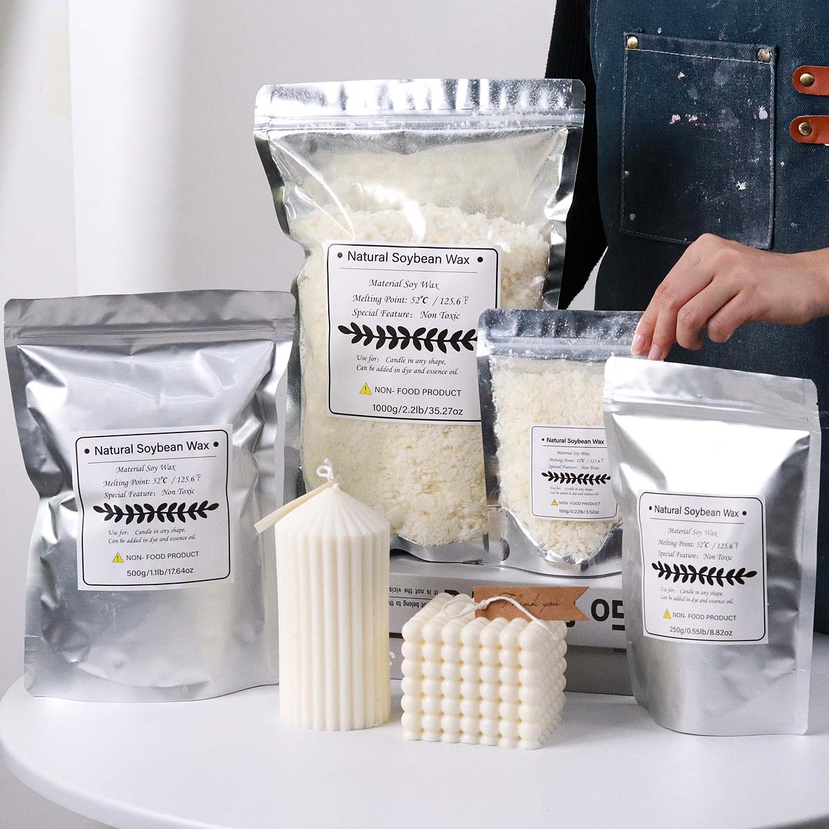 500g/1kg Naturale Cera di Soia - Candle Making Kit For Beginners recensione e prezzo
