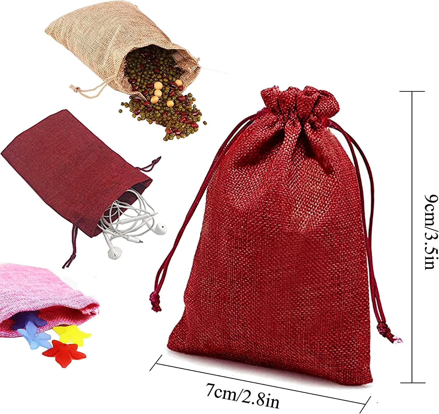 10/5 pezzi di iuta con couliss - Jute Bag Packaging recensione e prezzo