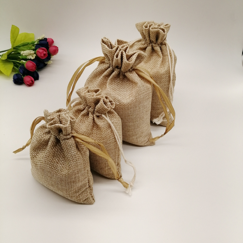 5pcs Tessuto Sacchi di Iuta Re - Jute Bag Packaging recensione e prezzo