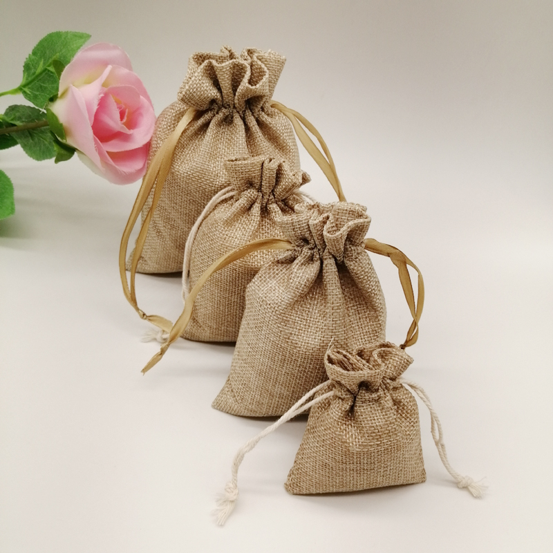 10-1000 pz/lotto di Iuta Sacch - Jute Bag Packaging recensione e prezzo