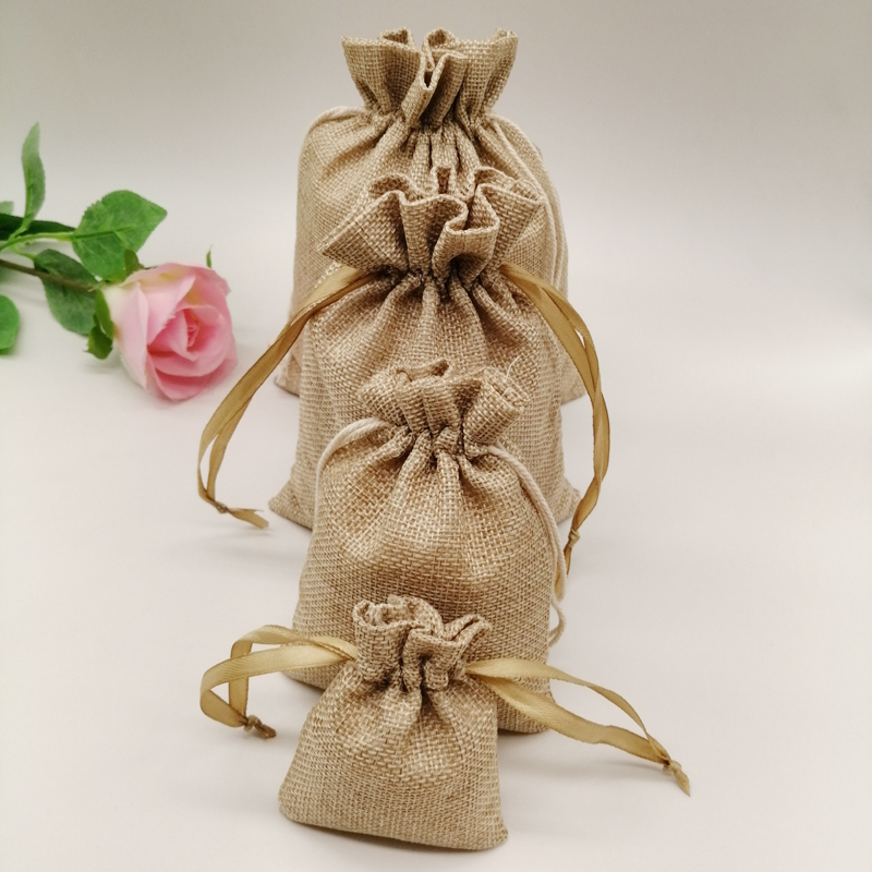 10-1000 pz/lotto di Iuta Sacch - Jute Bag Packaging recensione e prezzo