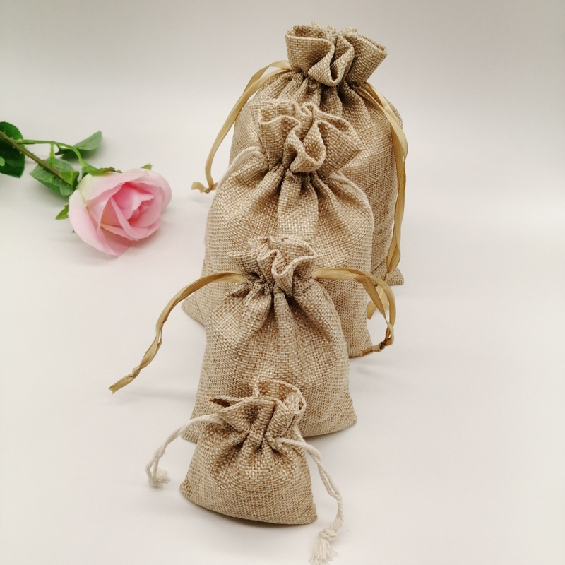 10-1000 pz/lotto di Iuta Sacch - Jute Bag Packaging recensione e prezzo